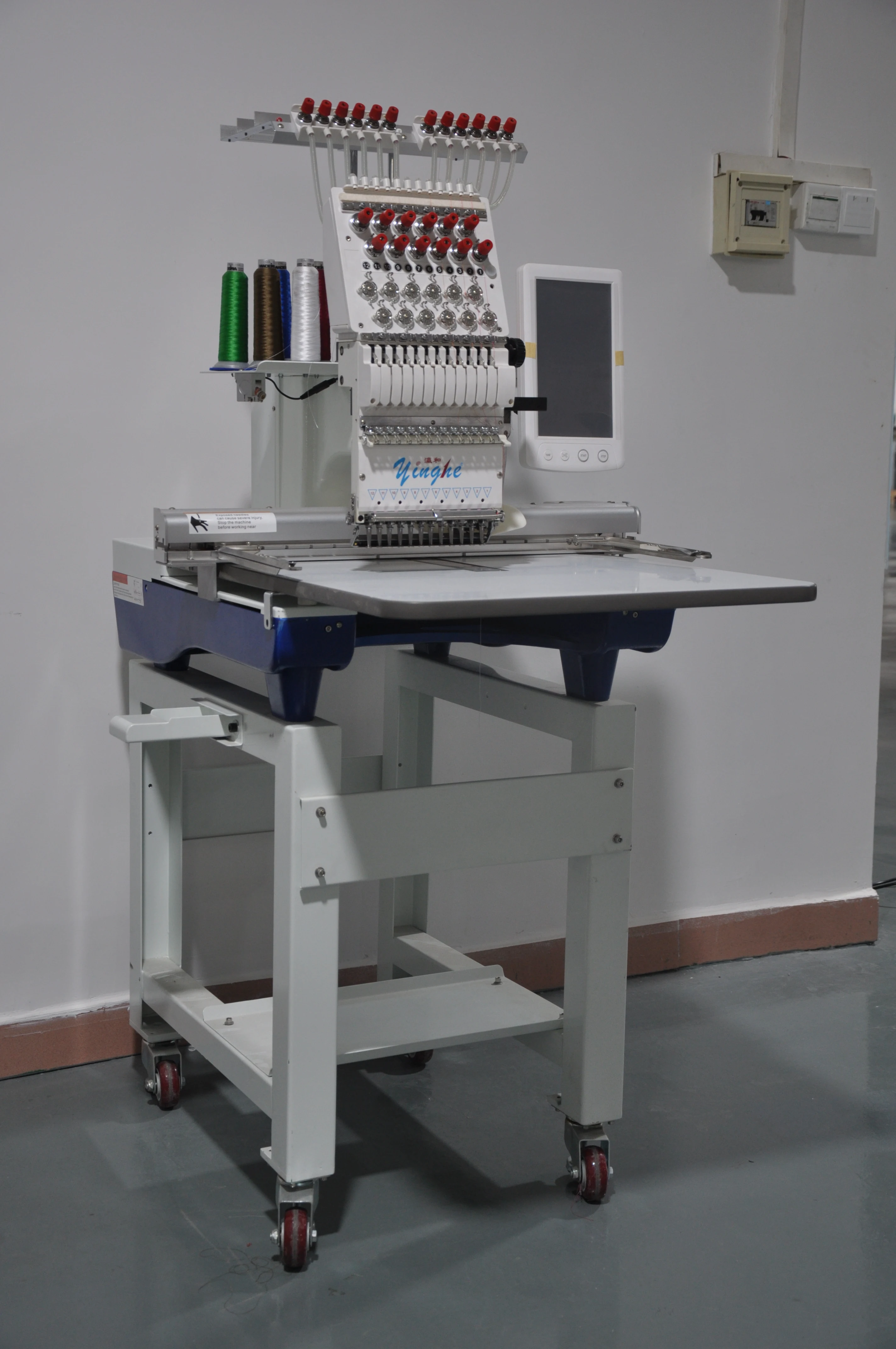 Yinghe Single Head 12 Needles monogram Computer Digital Polo Shirt Cap Hat Design Apparel Sewing and Embroidered Machine price