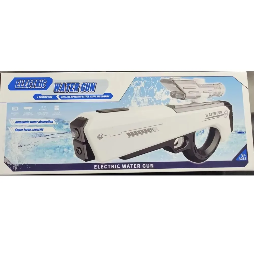 Factory 2024 New Model Electric Water Gun With Automatic Suction Shooting with lights Water Squirt gun Automatic Toy Gun