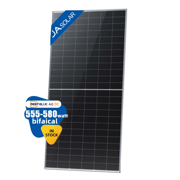 JA Ntype China 555W 560W 565W 570W 575W 580W Solar modules Price Bifacial Mono Double Glass 580W PV Panels