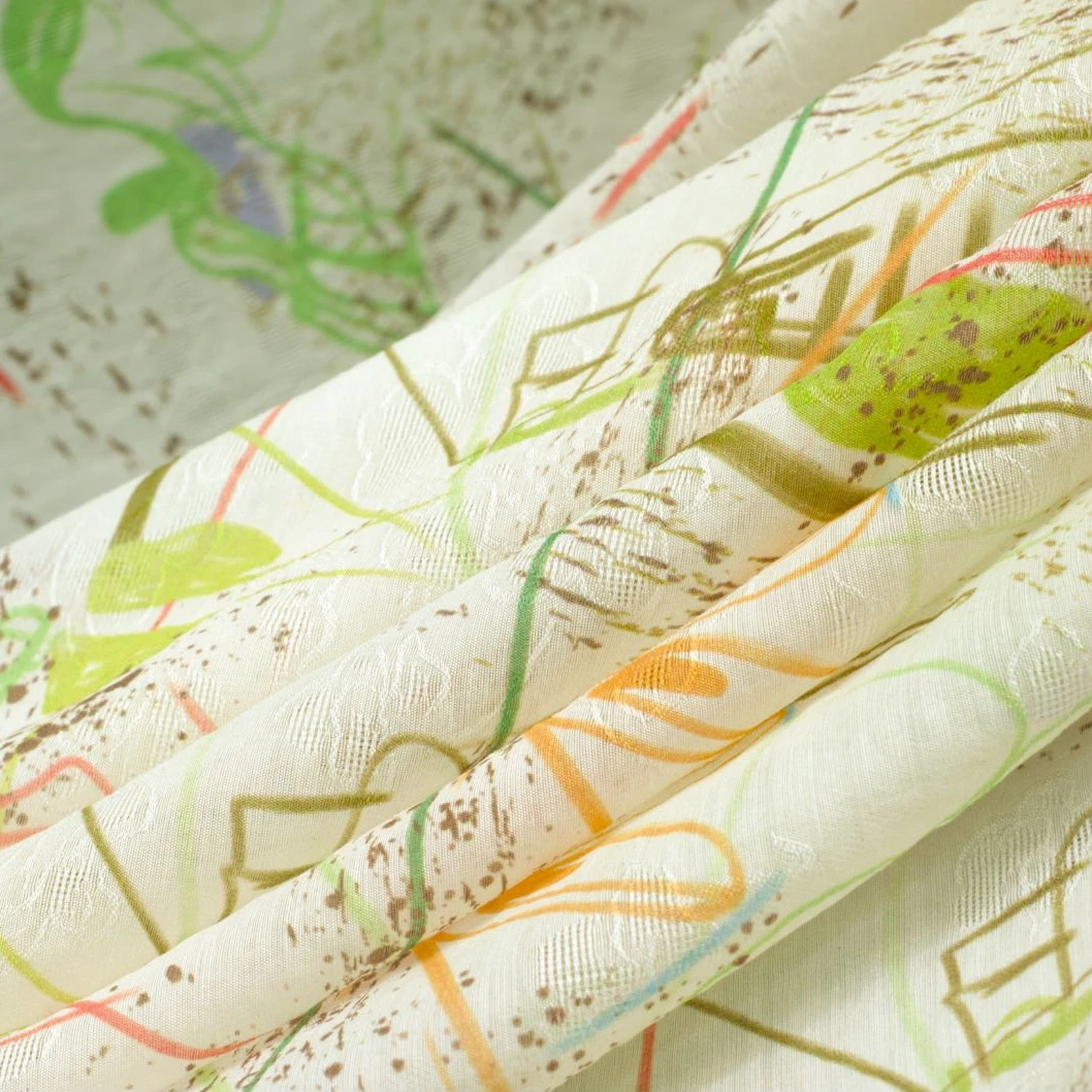 Y5161 # модная оптовая продажа крутая Цифровая печатная ткань 85% Тенсел 15% нейлоновая жаккардовая ткань для летнего платья