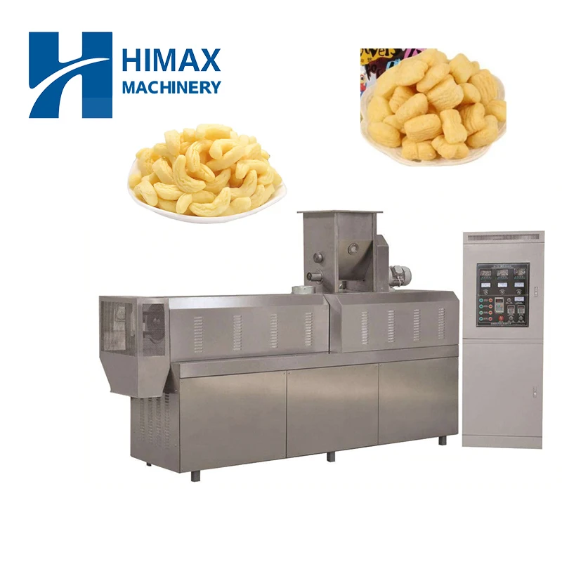 Automatic Stainless Steel Puff Snacks Food Manufacturing Machine Puffed Snack Extruder Production Line
