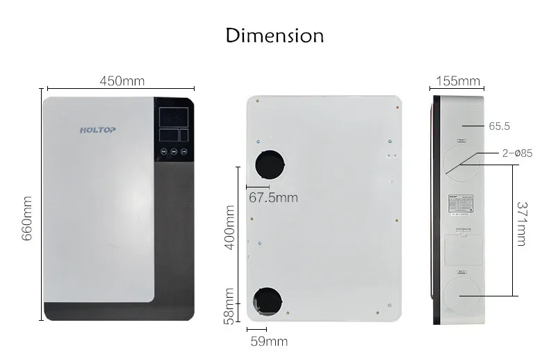 2024 ERV HRV smart phone wifi control bedroom ventilation unit wall mounted heat recovery unit with PM2.5 purification