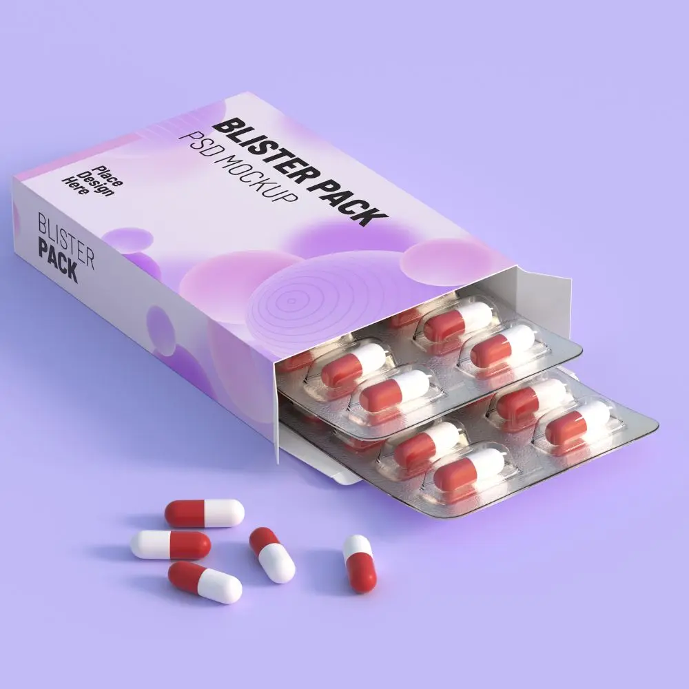 Customized Printing Logo Colored Medical Pill Paper Coated Packaging Box with Logo Printing