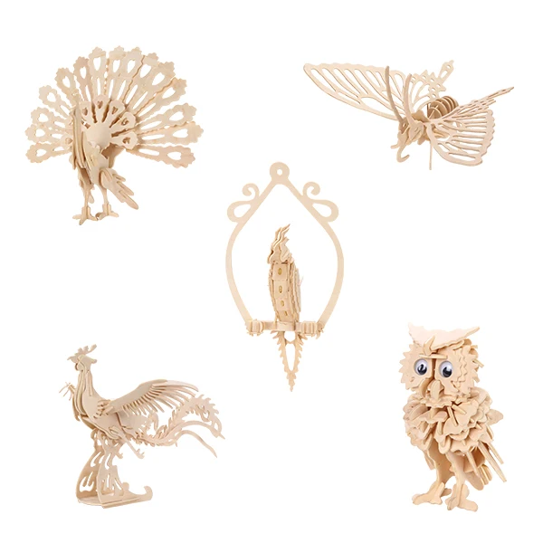 Chinese Traditional Lucky Crafts DIY puzzle toys Dragon Phoenix Symbols Educational Toy Pre-School Teaching material