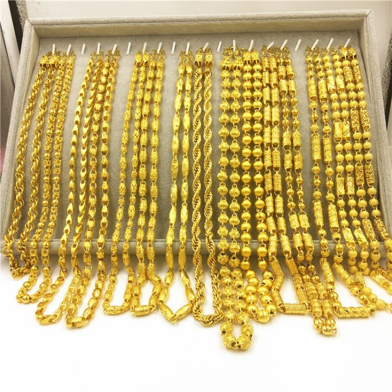 High Quality 24K Gold  Plated Necklace  Gold Chain Gold Jewelry  Custom For Men and Women