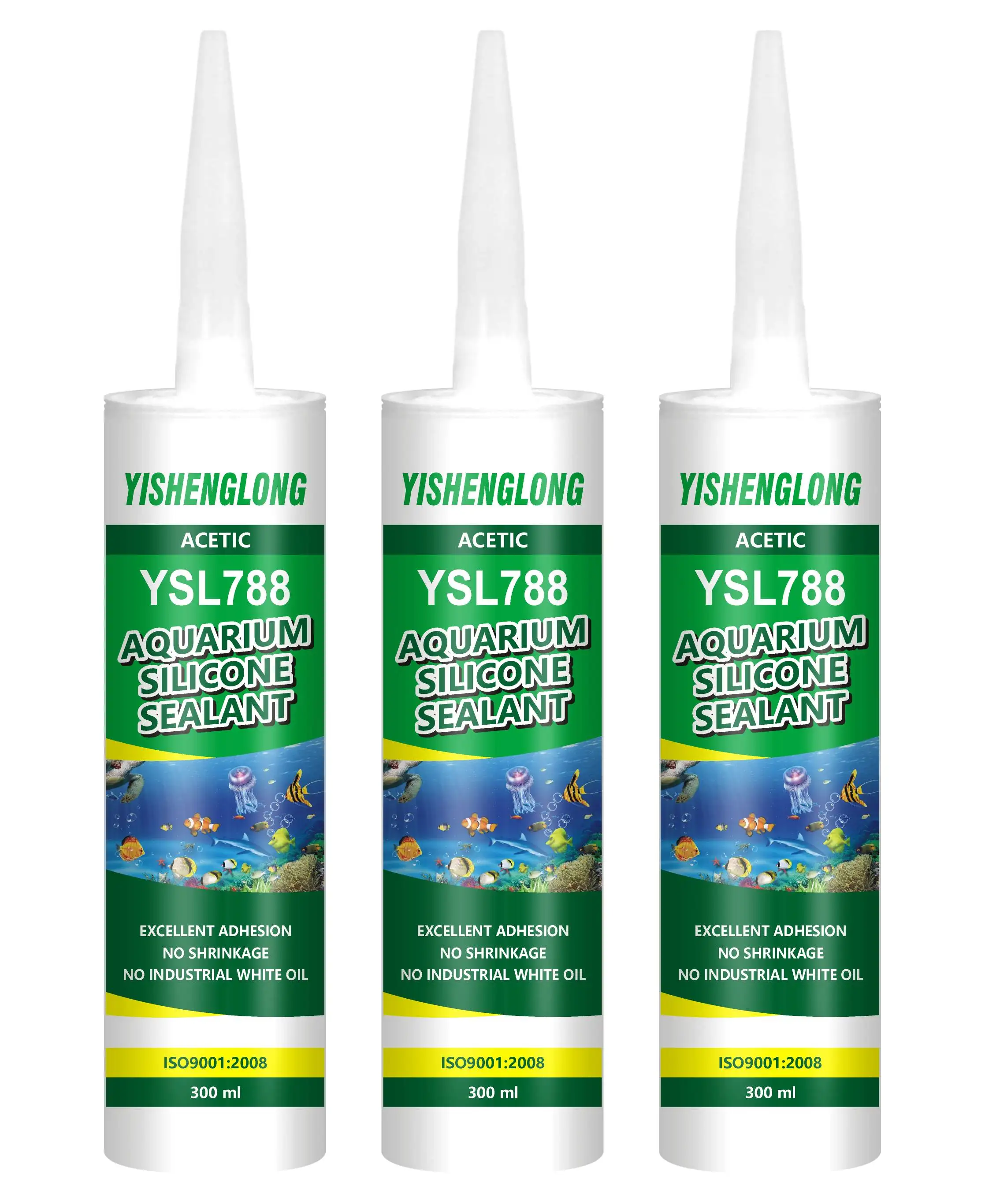 YSL-788 Aquarium acetic transparent silicone sealant adhesive fish tank