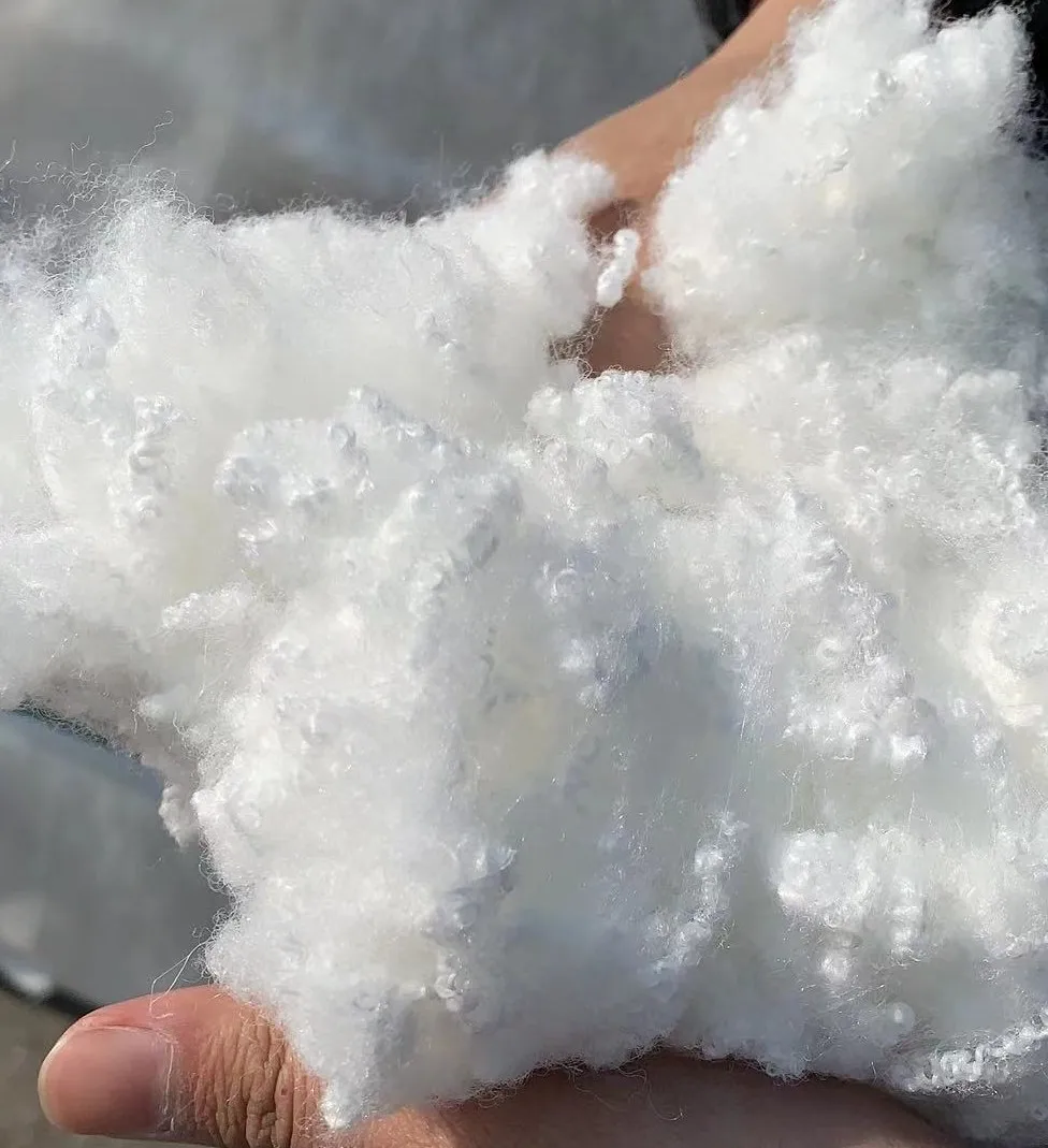 good quality white 100% Polyester 20D*64mm HC Polyester Staple Fiber for filling Polyester Fiber Manufacturers and Suppliers