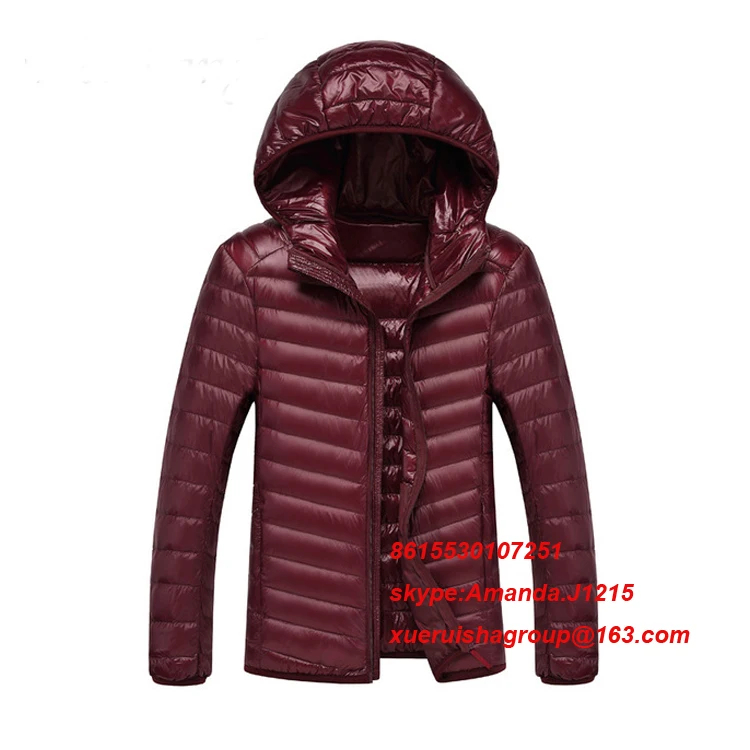 2020 new design padded hoody men winter jacket goose down filled jacket