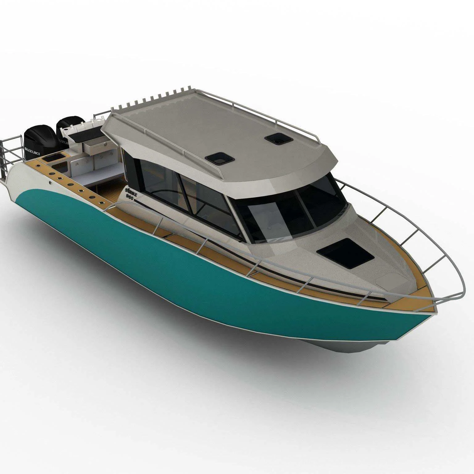 Sea King 9.6m/32ft CE Certificate Deep V Hull Outboard Motor Sport Cabin Fishing Aluminum yacht Boat for Sale