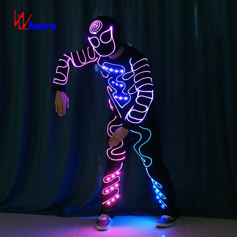 Unisex Customizable LED Robot Costume Economical Future Robot Stage Wear Kids Wedding Ballroom Jazz Dance Sequin Dance Dress