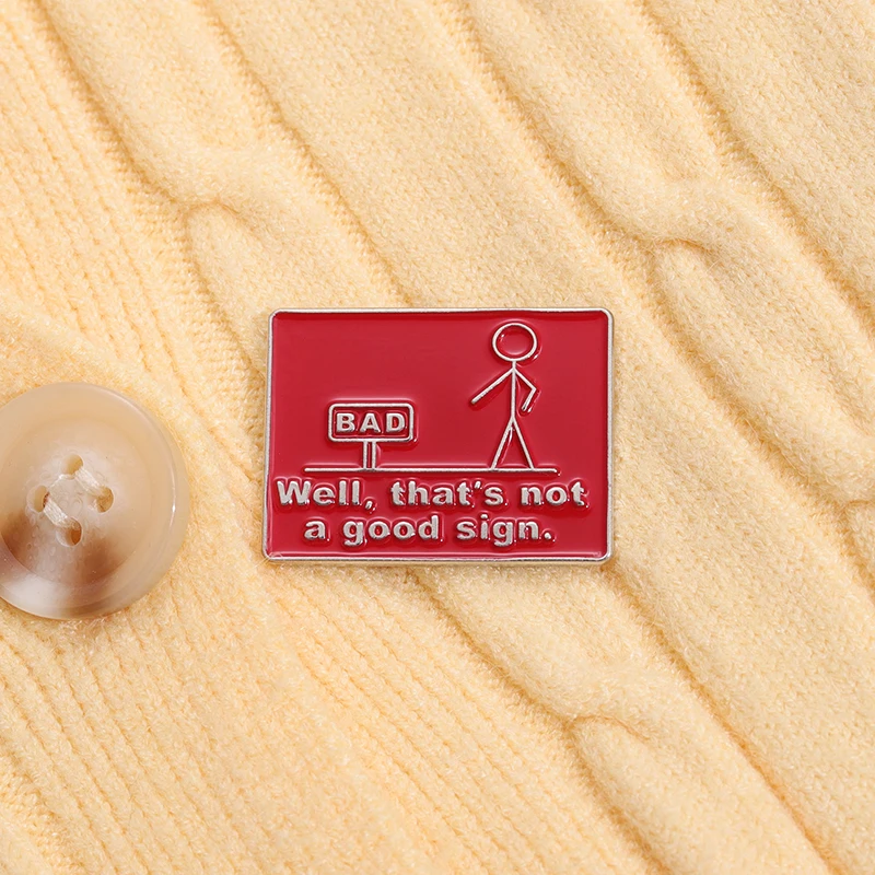 Эмалированная брошь из мультфильма «Стикмен»