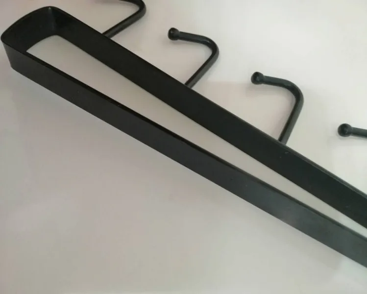 Single-Tier Multifunctional Metal under Cabinet Hanger Coffee Tea Mug Cup Rack Holder with Hook Installation Type