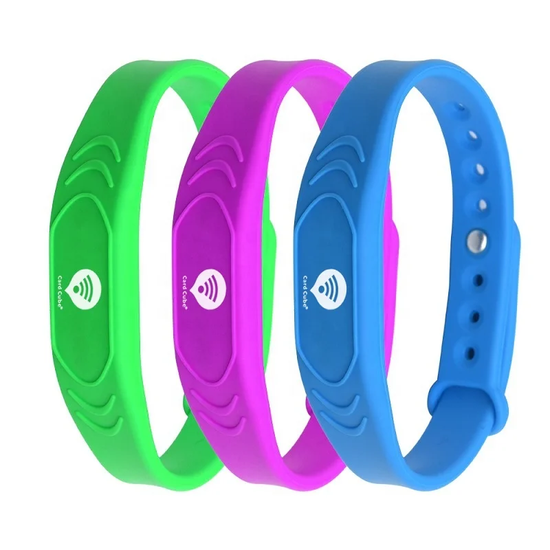 Custom Waterproof Passive Nfc Bracelet Silicone Rfid Wristband