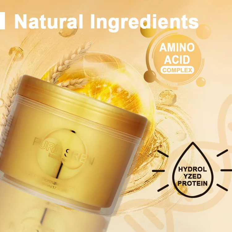 Naturally Salon Magic Gold Amino Acid Hair Mask Deep Nourishing Conditioning Treatment for Hydrating Dry and Damaged Hair