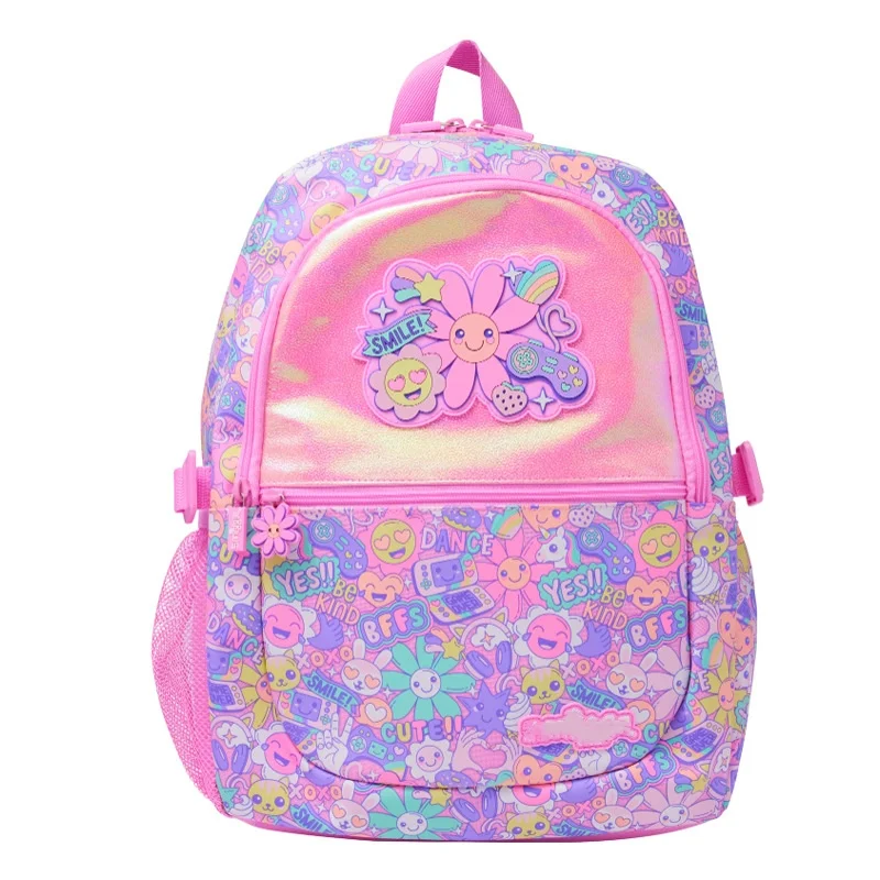 Pink Sunflower Backpack Student Shoulder Outdoor Leisure Backpack