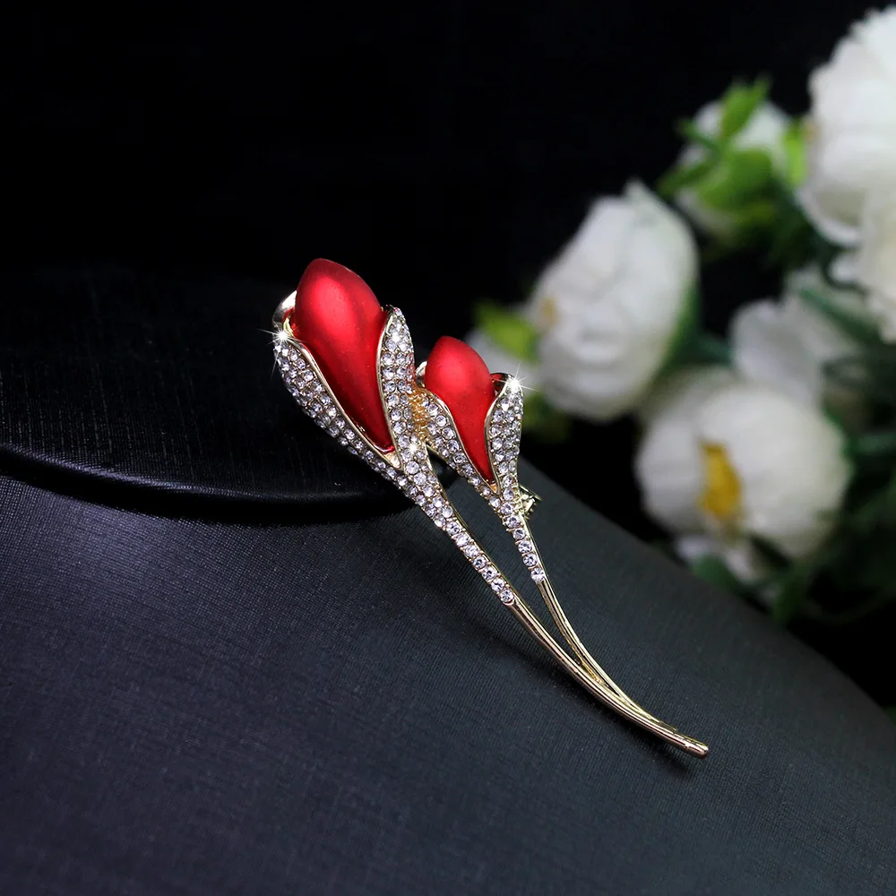 Wholesale of exquisite rose brooch clothing accessories anti-glare corsage for suit