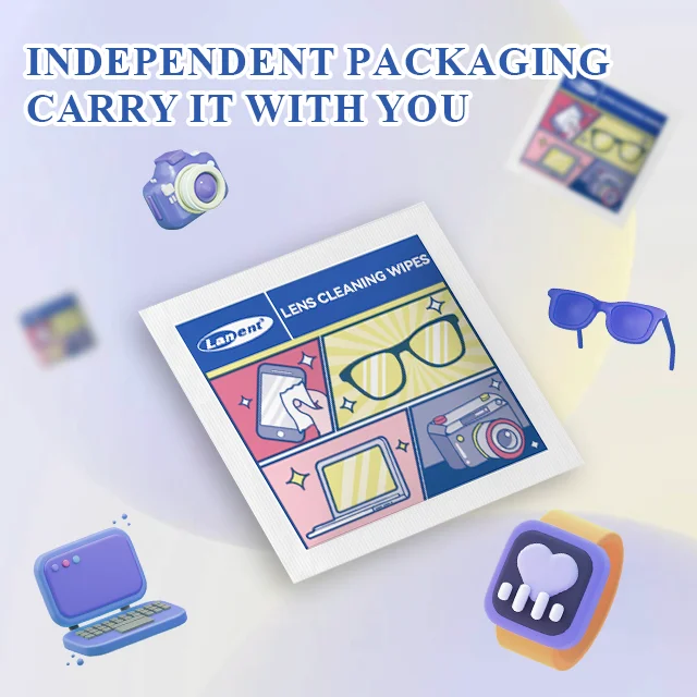 2024 Hot Sale Lens Cleaning Wipes Cleaning Glasses Individual Package OEM/ODM Acceptable Glasses Cleaner Cleaning Wet Wipes