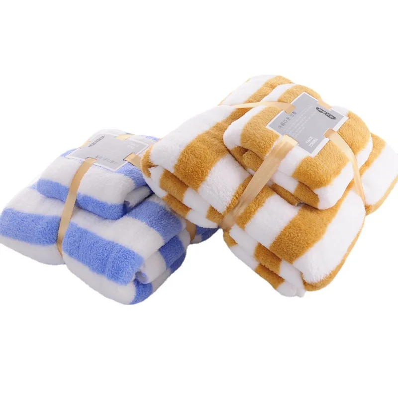 Изготовленный на заказ роскошное качество супер мягкий и абсорбирующий высокий набор полотенец из микрофибры кораллового флиса подарочный