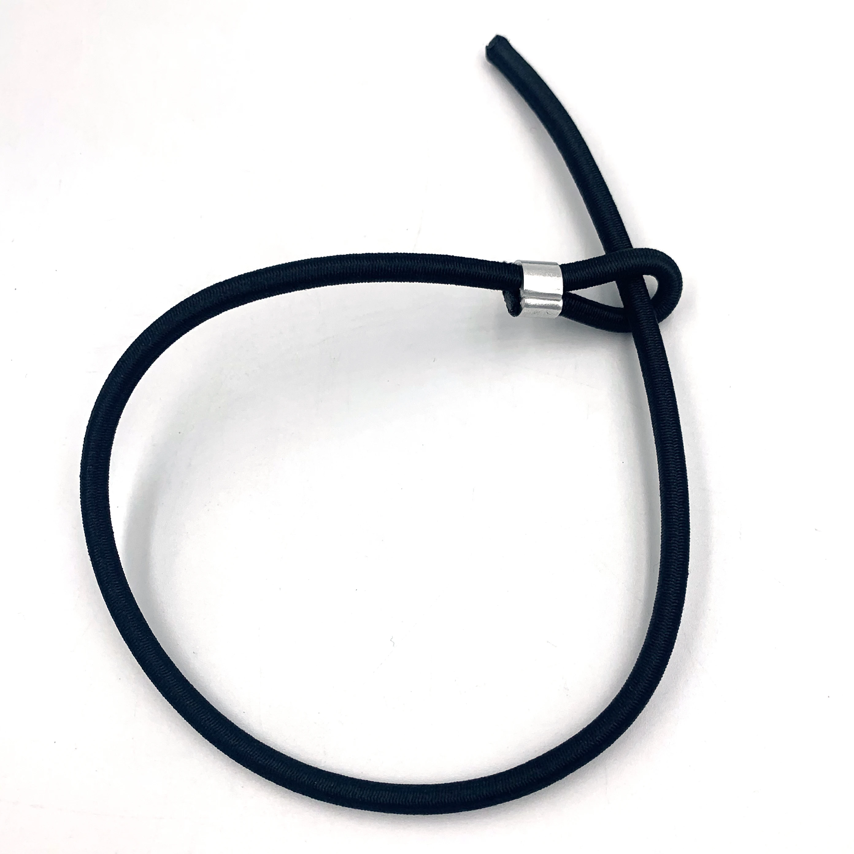 5mm/6mm Black braided polyester latex elastic bungee cord rubber rope with metal hook