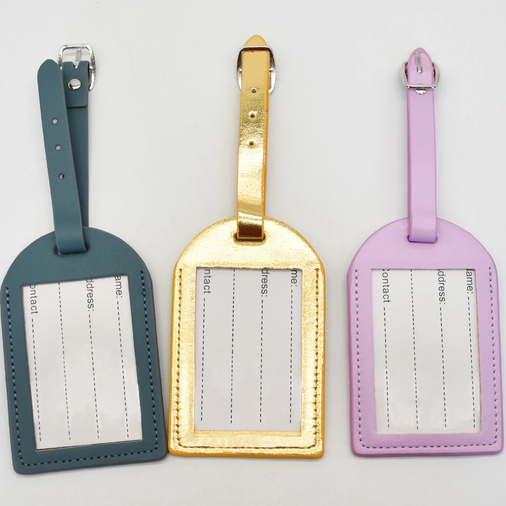 Custom Leather Luggage Tags Set with Passport Holder Wedding Favor Gift Luggage Tags