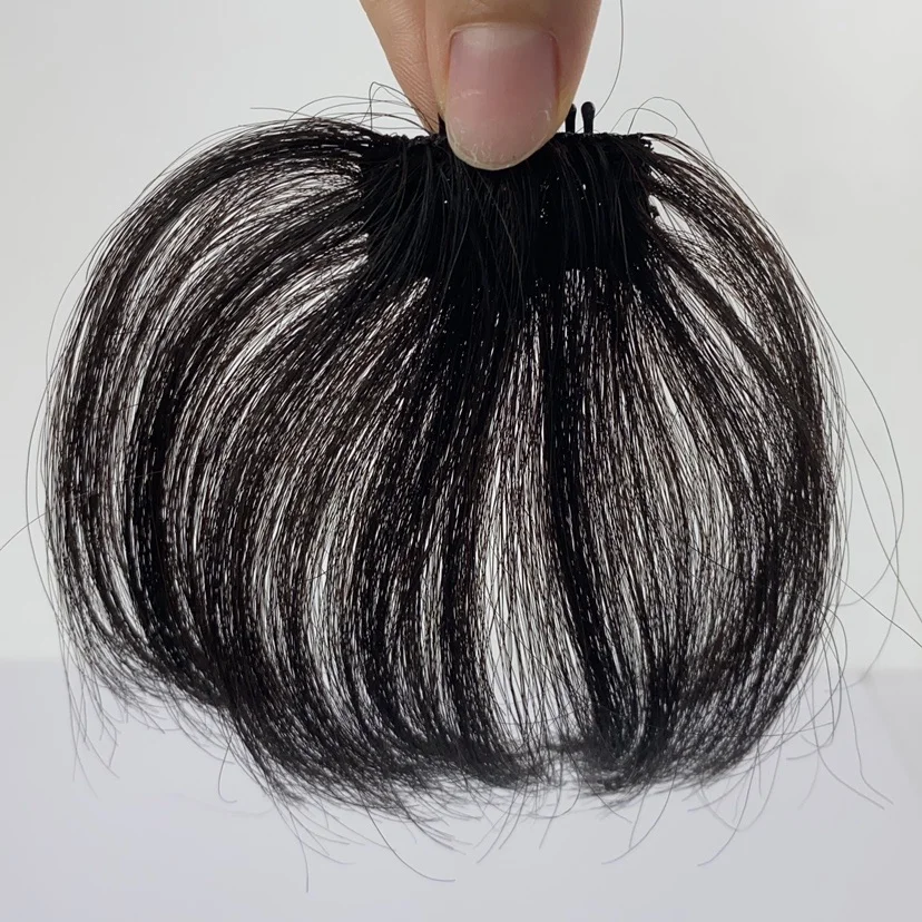 Best Quality Wholesale Mini Base Straight Neat Bangs Human Hair Clip In Bangs Fringe Hair Extension Front Fringe Hair Piece