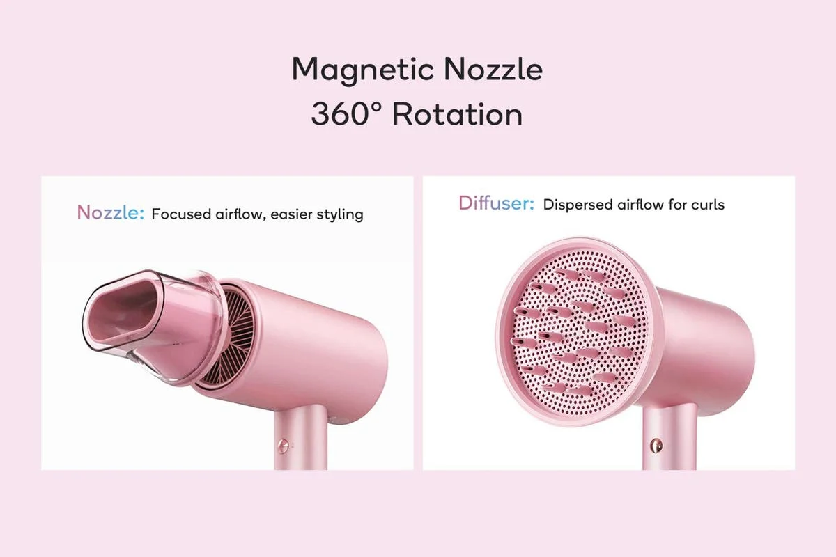 Super Hair Dryer High Appearance Level Home Hair Care Fine Girl Electric Carton Foldable LOGO Plastic Ce Pink Concentrator Ltd.