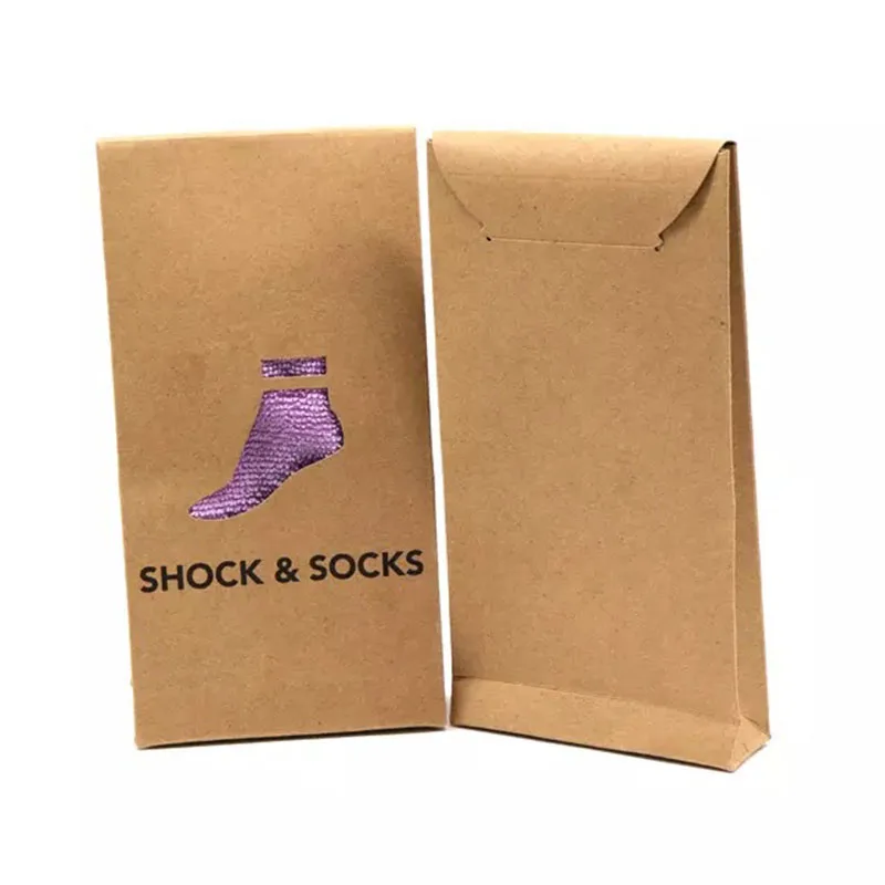 Biodegradable Mini Coin Packets Envelopes Packaging Kraft Paper Mailer Bag for Socks Underwear