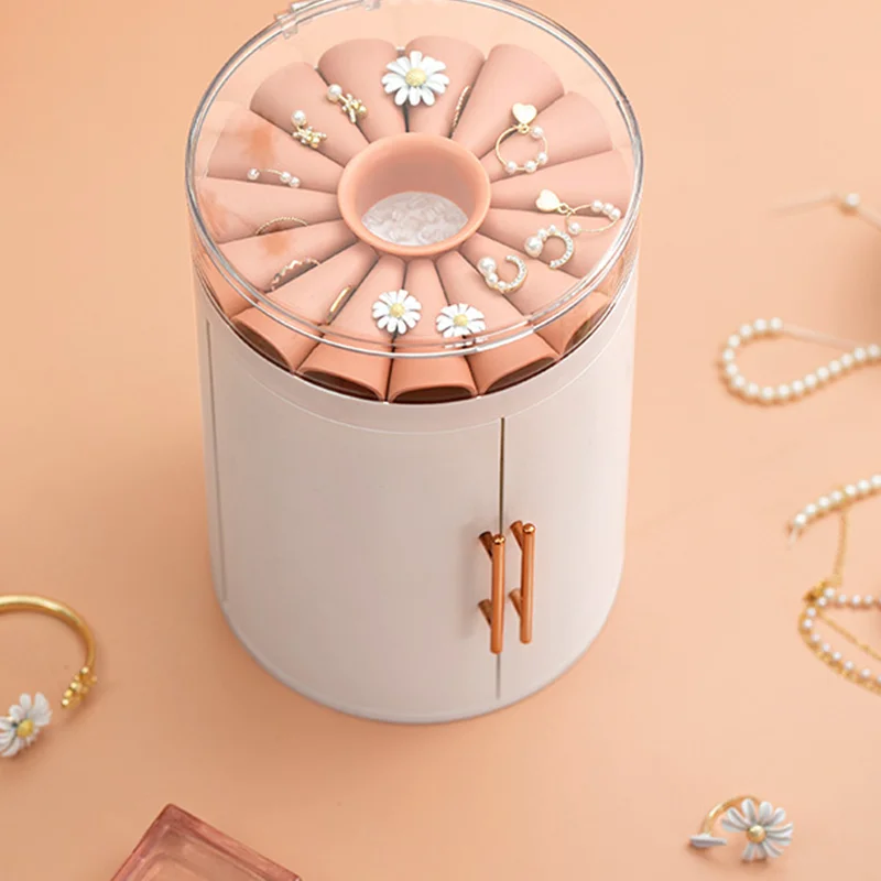 Five - layer cosmetics storage box multi - function double - open table top transparent high - grade jewelry box