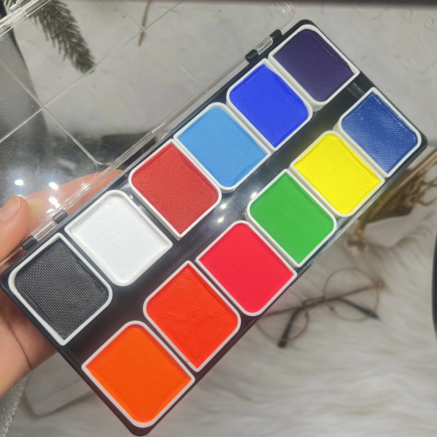Free Makeup Private Label 12 Colors Art Halloween Party Fancy Beauty Dress Party Fancy Makeup Body Oil Painting Oil Face Paint
