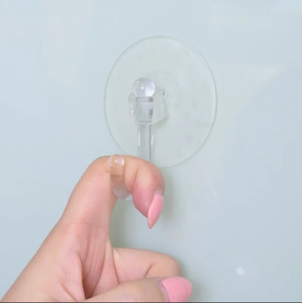 Clear Plastic Customized Hooks & Rails Plastic Door Hook and Lock Sucker Hook 2 Only 192