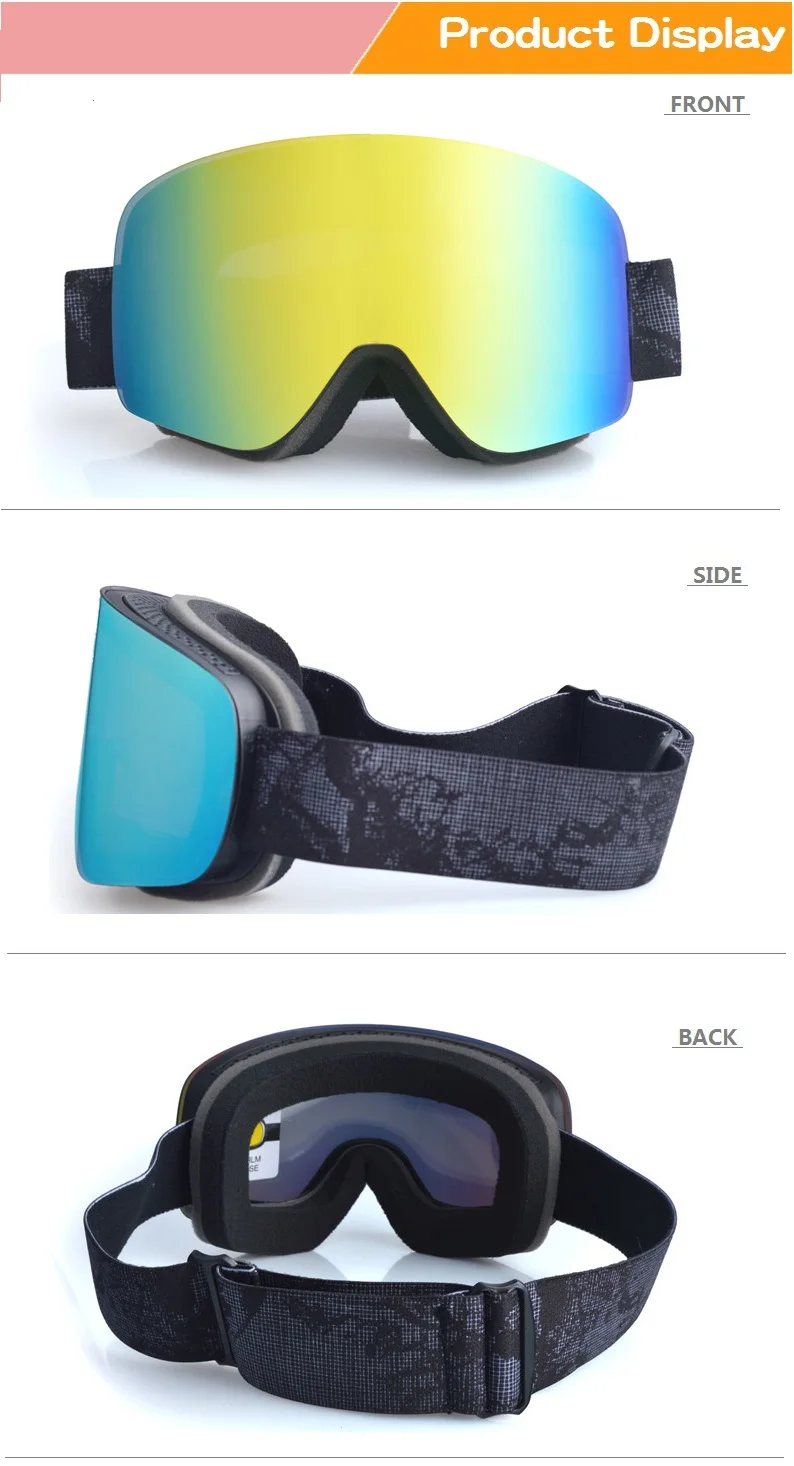 Guangzhou двойные линзы защита от УФ лучей небьющиеся лыжные очки для