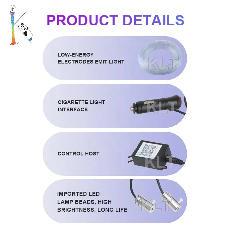 KLT 8m Car Styling Cold Light Ambience Lamp Line Car Lights Neon Car Led Rgb Neon Interior Atmosphere Light Strip