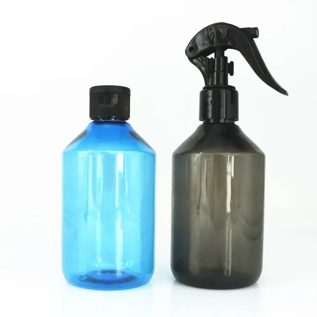 250ml Cylinder PET Boston bottle plastic sprayer bottle for cleaning and spraying alcohol 8oz bottle boston