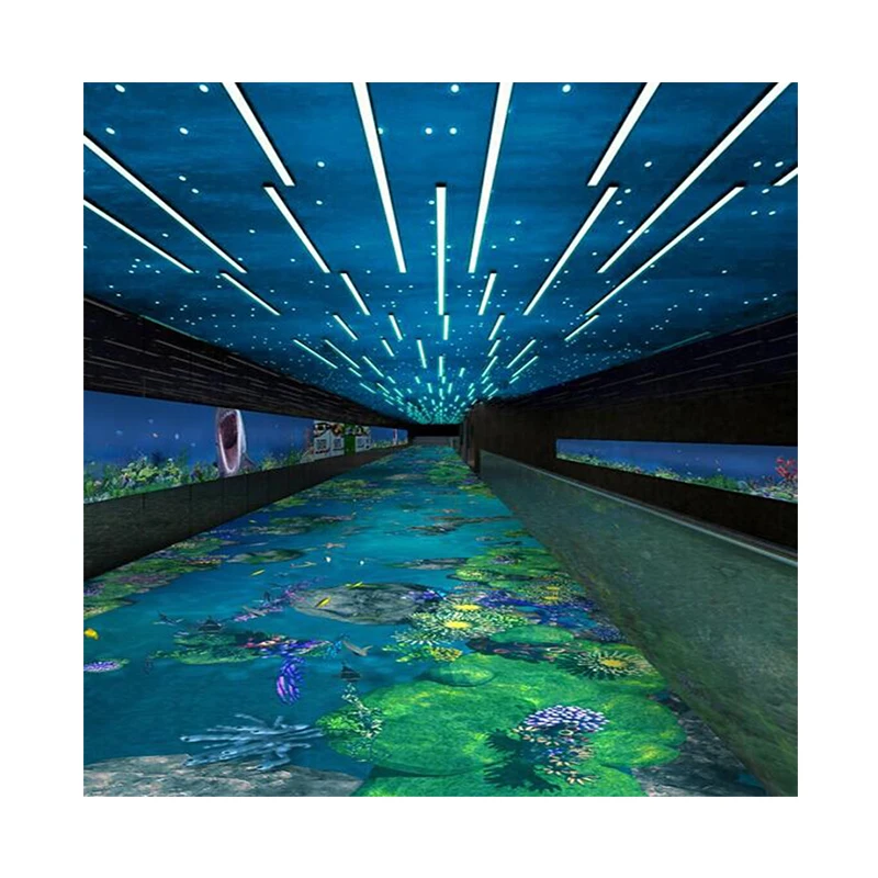 2021 new technology interactive floor games holographic display exhibition projection system for shopping mall or store