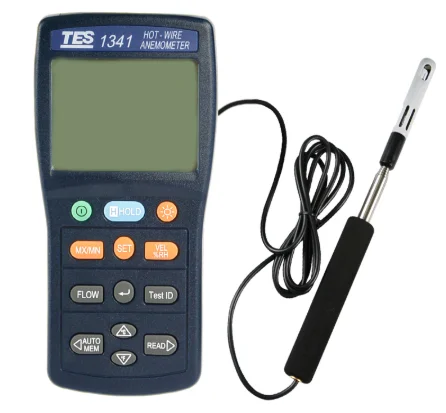 TES-1341 проволочный Анемометр TES1341 (USB интерфейс для подключения к