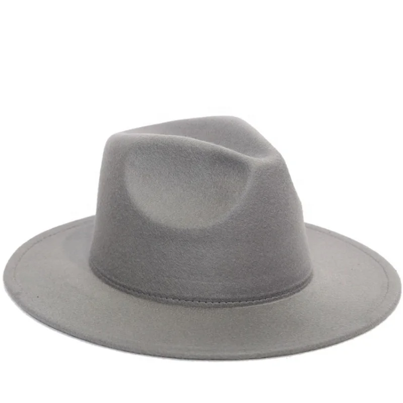 Крупная одежда унисекс, темно-синяя фетровая Федора ручной работы из 100% шерсти, шляпа-Трилби с ремешком