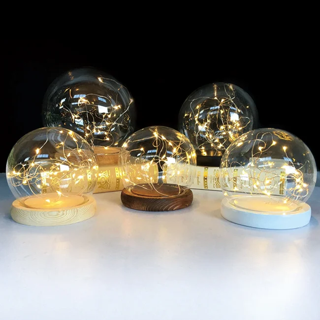 Wholesale Display Decorative glass dome Clear Round Top Borosilicate Jar Container Glass Dome Cloche