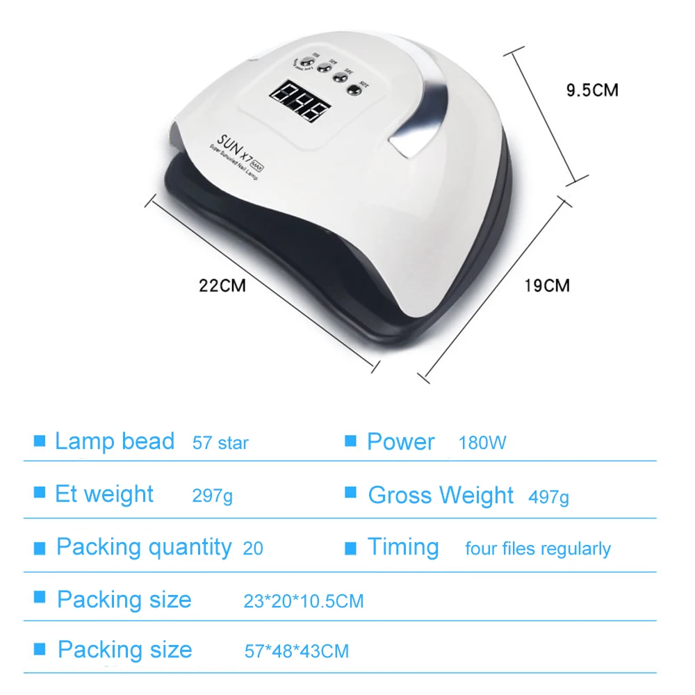 Custom SunUV LED Nail Lamp 57 Light Beads  Smart Sensor Nail Dryer Lampe UV a Ongle Gel Polish Fast Drying Tools Nail Equipments