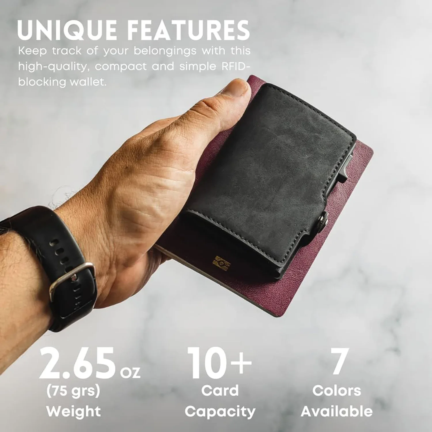 Factory Wholesale Custom Logo Business Credit Cards Holder Box Pop Up Money Pocket Wallet With Rfid Blocking For Men Women