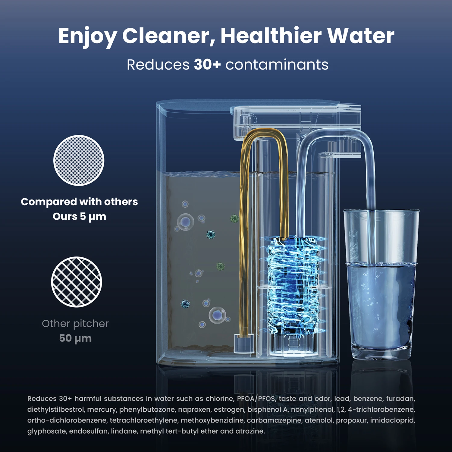 Electric Counter Top Automatic Home Water Dispenser Filtered Cold Water Pitcher Desktop Installation Household Water Purifier