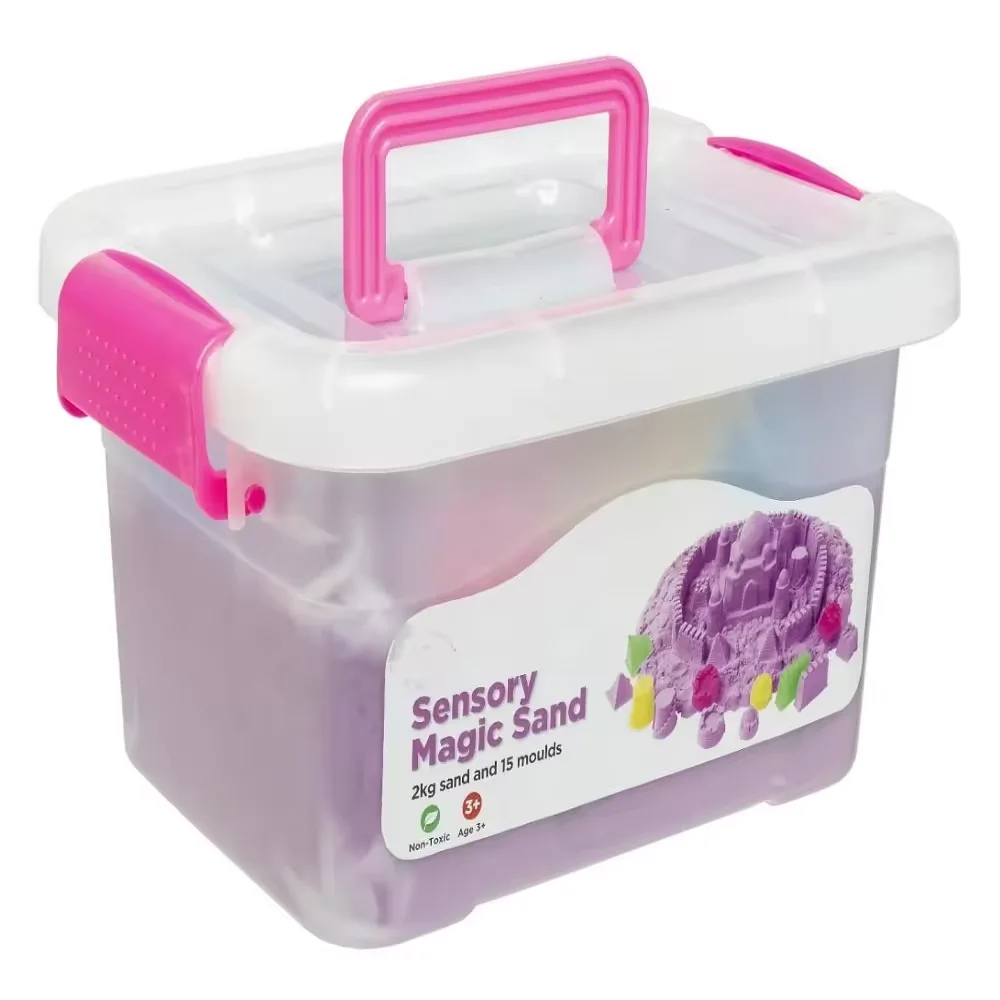 Creative Playdough Set DIY Arts & Crafts 2kg Magic Sand for Kids Beach Sand Educational Sensory Toy