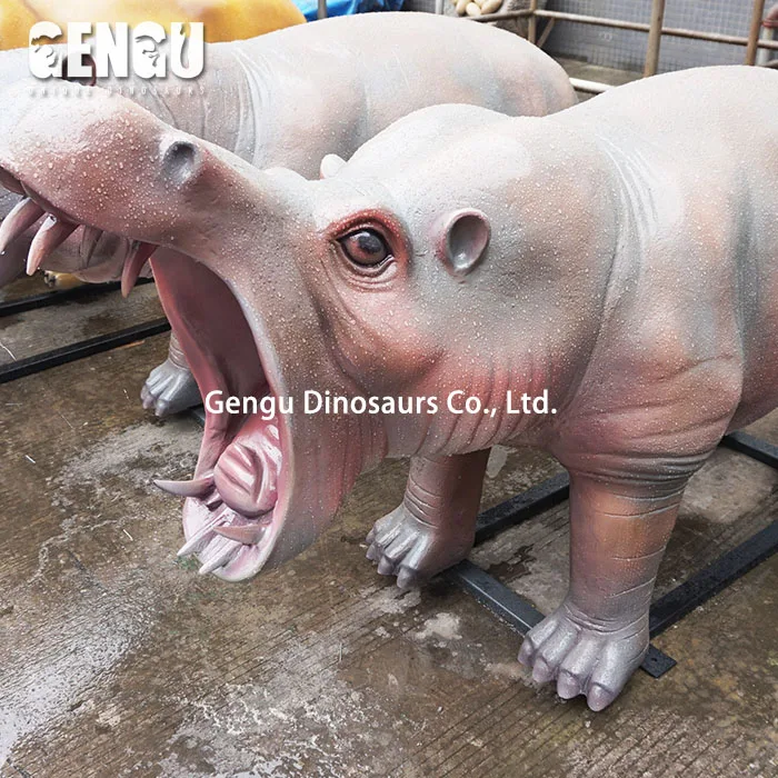 Cute Interactive Hippo Motorized Animals Animated Animal Models