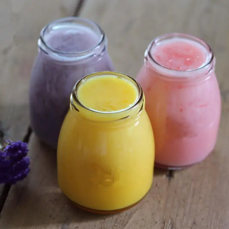 Mini 100ML Clear Round Pudding Jar Mousse Milk Honey Pudding Jar With Lid