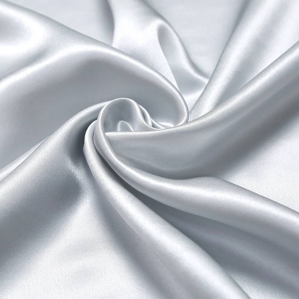 Asian market Wholesale 100% Polyester 75D*150D Shine Silk Fabric Satin Fabric For Dress Wedding