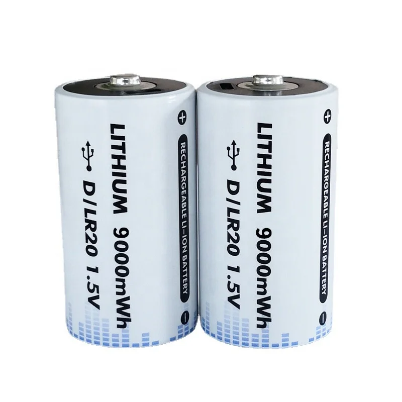Lr20 triple a size aa 1.5v 9v li-ion batteries type-c micro usb rechargeable battery aa aaa 9v d type c