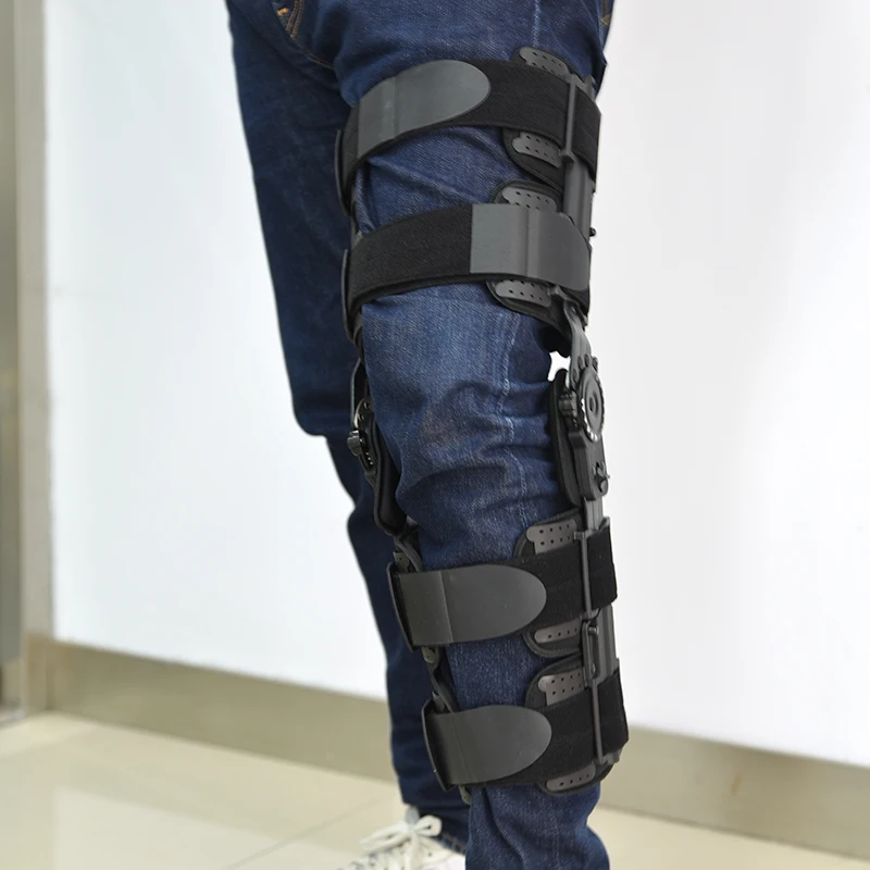 2023 Hinged Knee Brace Angle Adjustable ROM Walker Stabilization Hinged ACL Knee Brace