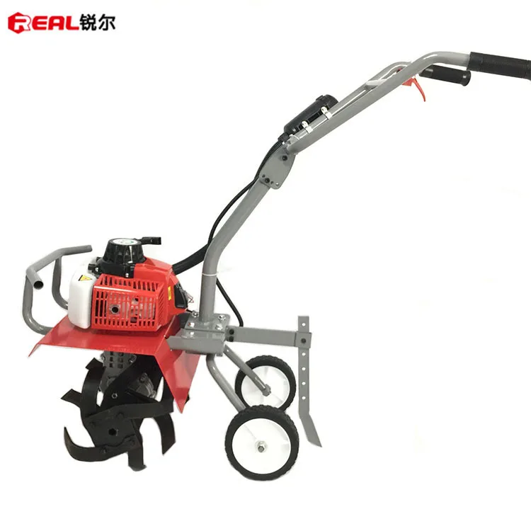 Chinese Hand Held 63cc Gasoline Engine Farm Tillage Rotary Tiller Tractor Maize Wheat Soil Loosen Machine Cultivator