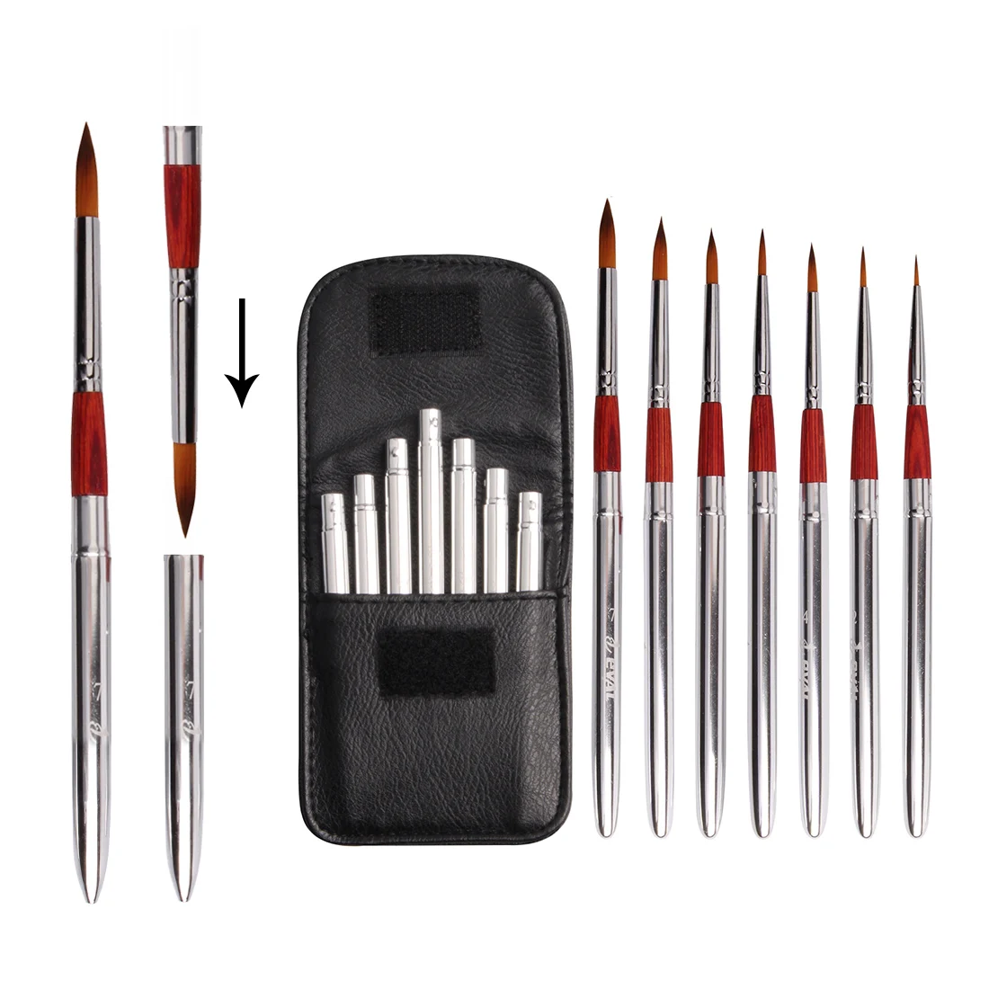 YIHUALE New Arrivals Brush Portable Travel Version Watercolor Brushes Natural Kolinsky Red Sable Hair Watercolor Painting Brush