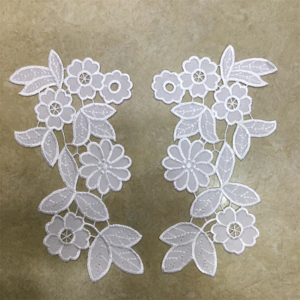 ZSY Colorful Embroidery Fabric  lace, collar, skirt embroidery accessories Just a trim for Neckline/Shoulder/Cuff