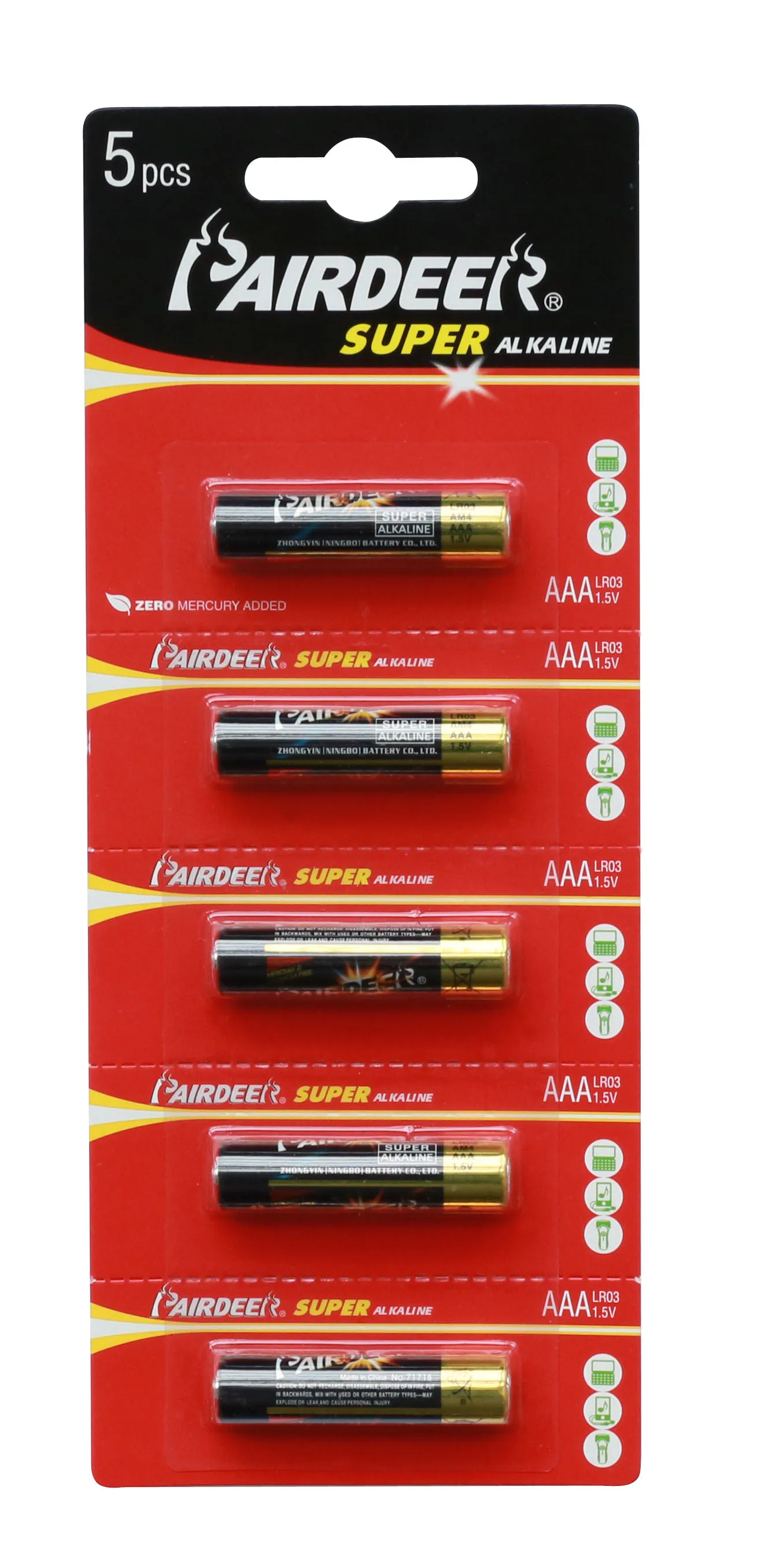 Pairdeer Alkaline Battery AAA LR03 Lead Free aaa r03 um 4 dry battery